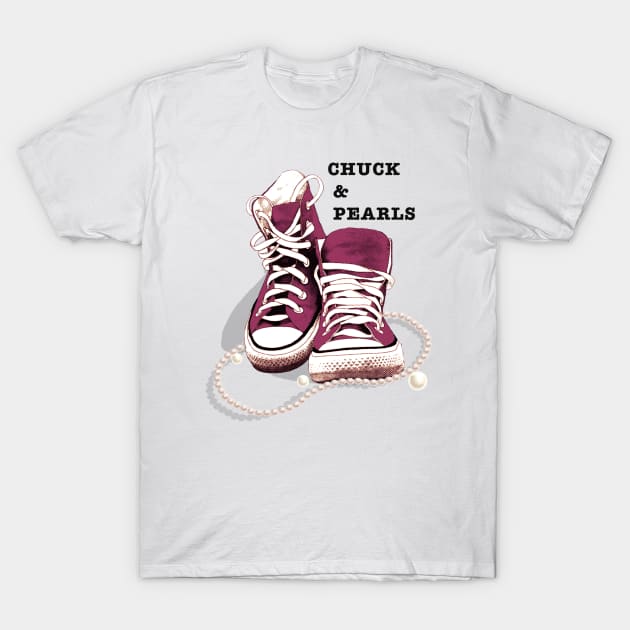 Chuck and Pearls T-Shirt by DreamPassion